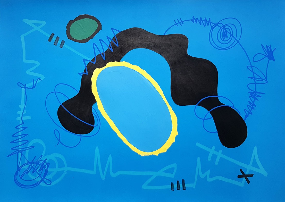 Painting 04 'Blue Stories' by Sara Ferrer