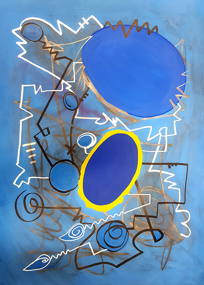 Painting 07 'Blue Stories' by Sara Ferrer