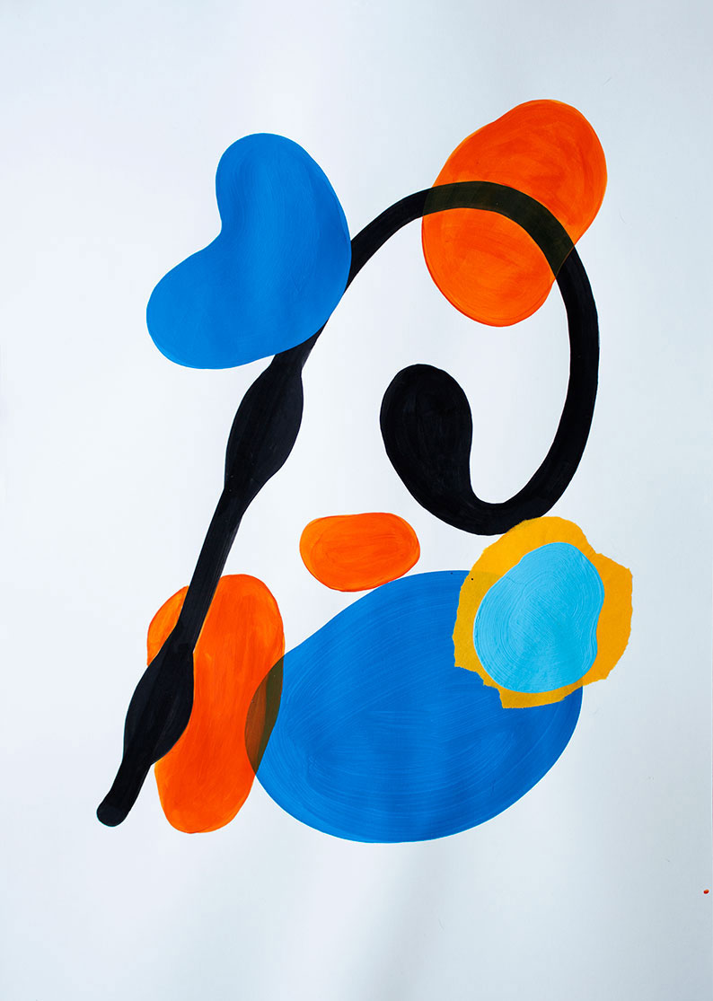 Dance with the Eyes Closed 01 painting by Sara Ferrer