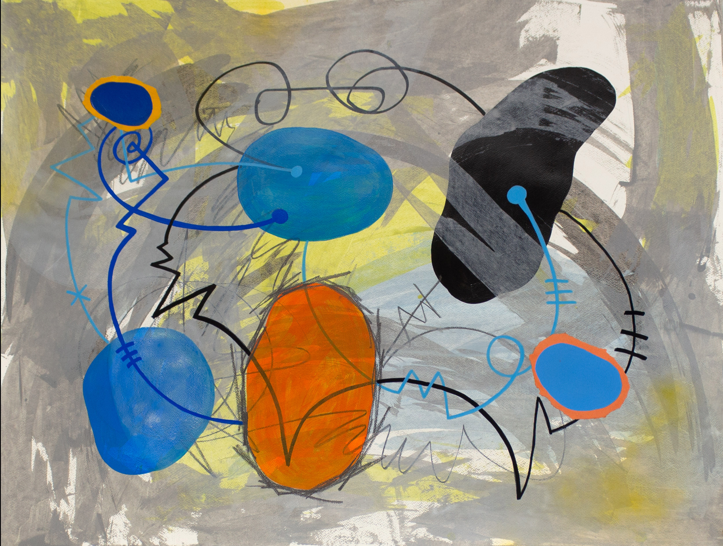 'Maybe if I follow the river flow 01' Painting by Sara Ferrer