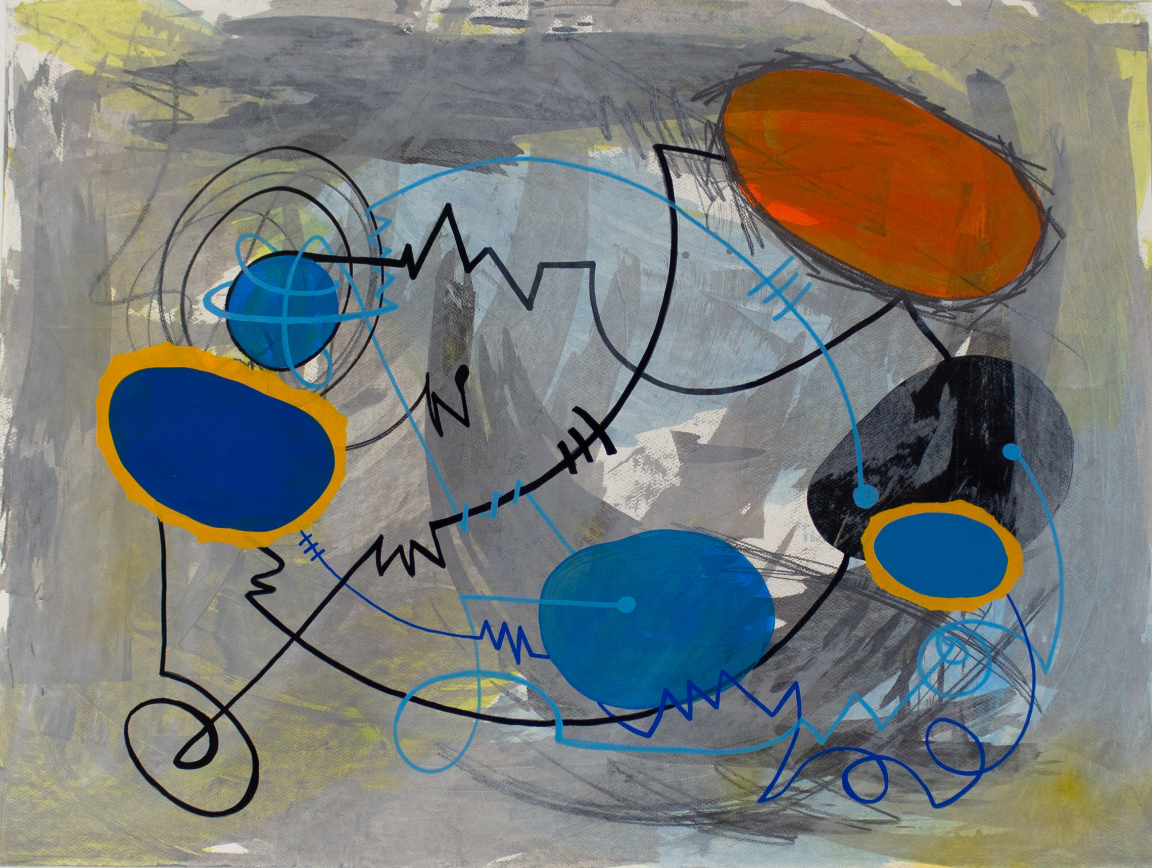 'Maybe if I follow the river flow 02' Painting by Sara Ferrer