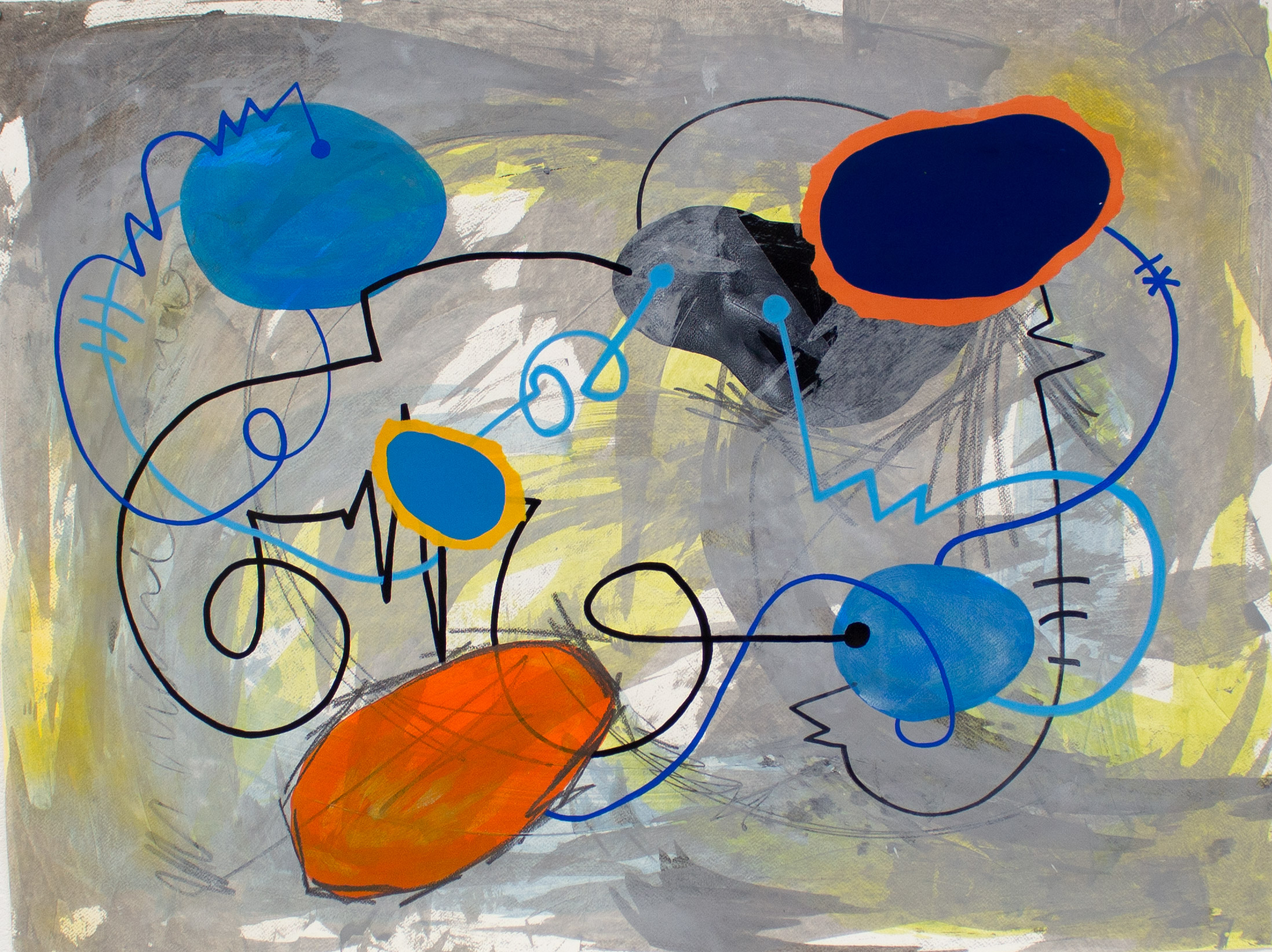 'Maybe if I follow the river flow 03' Painting by Sara Ferrer