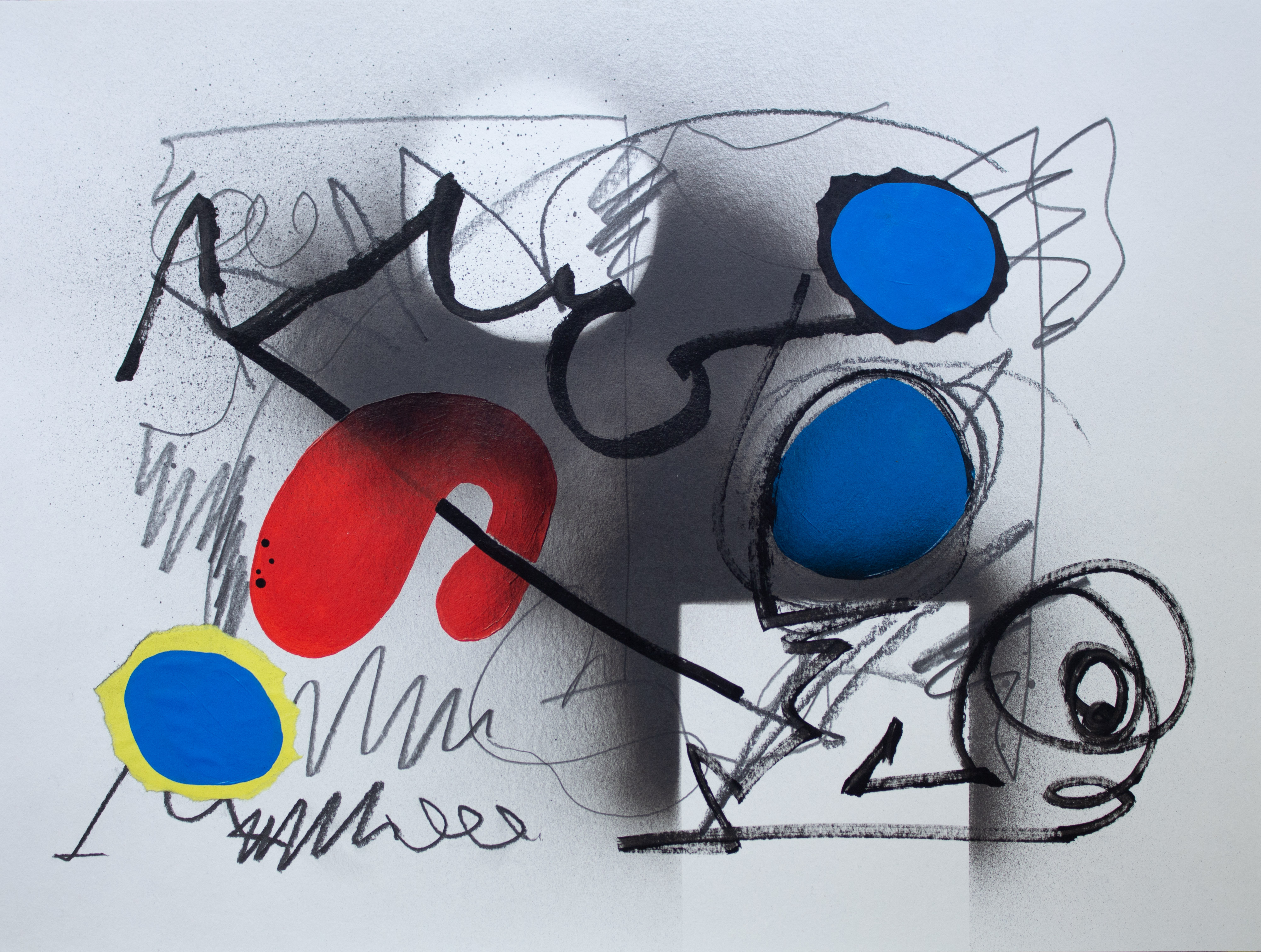 'There is a fishing line tied to your words 01' Painting by Sara Ferrer