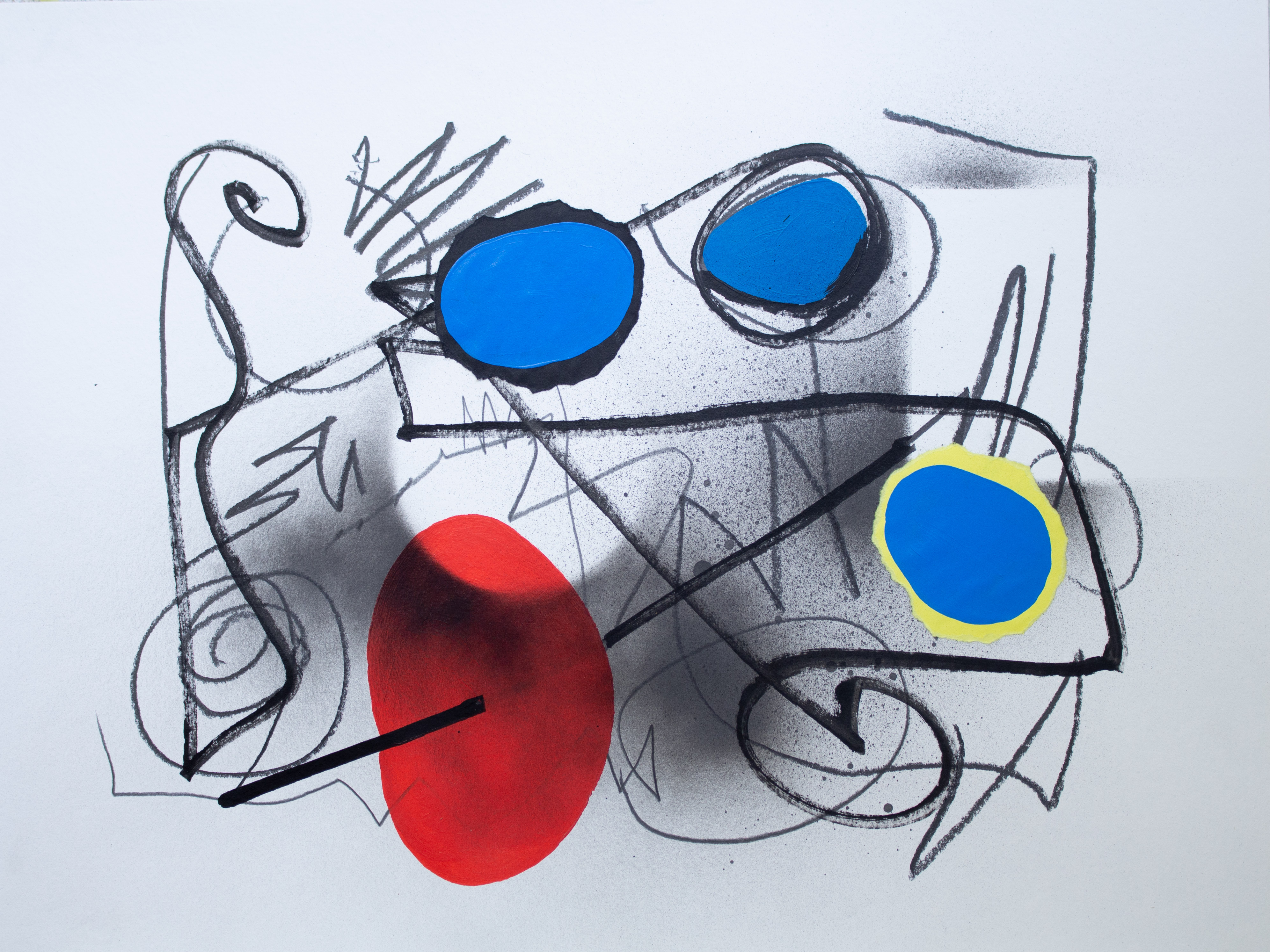 'There is a fishing line tied to your words 03' Painting by Sara Ferrer